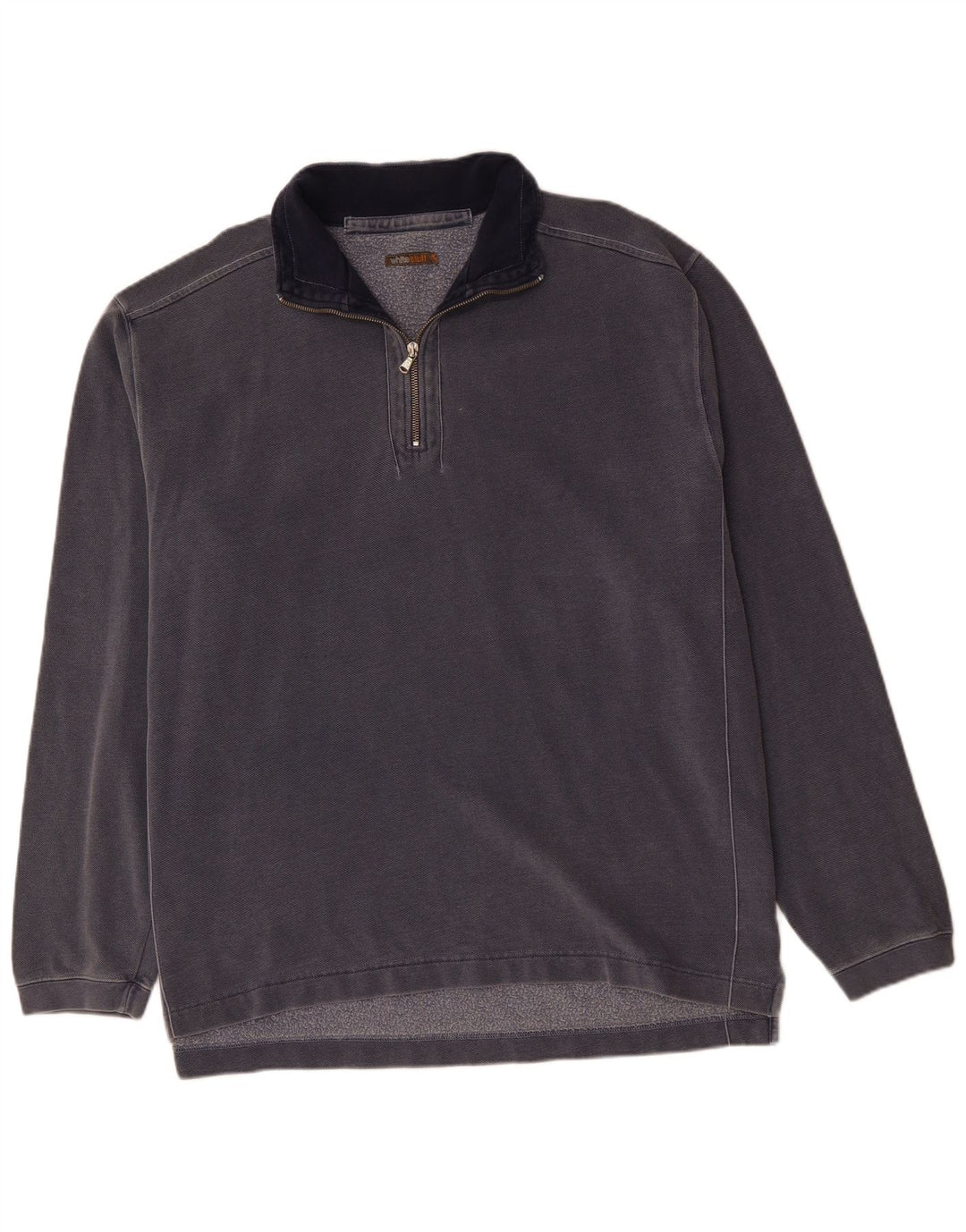 WHITE STUFF Męski sweter zapinany na zamek, 2XL, granatowy, bawełniany