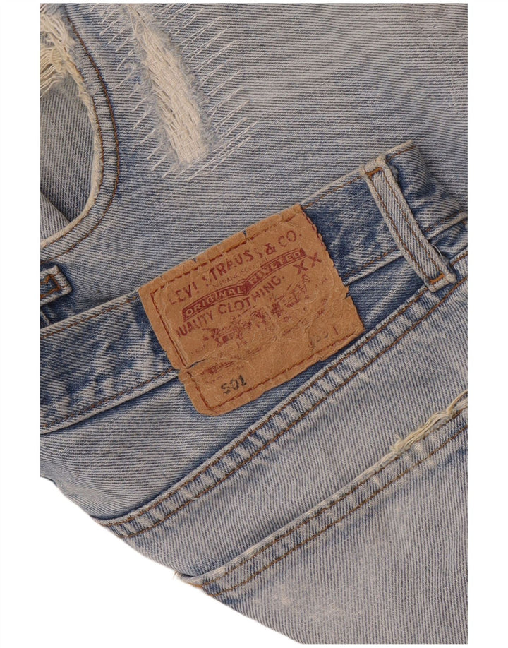 Damskie spodenki jeansowe Levi's 501 w trudnej sytuacji W33 Średni niebieski