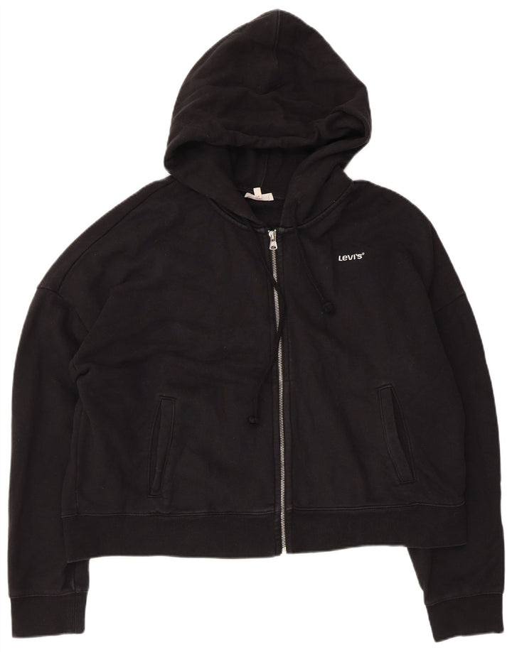 Damski sweter oversize z kapturem i zamkiem błyskawicznym Levi's UK 16, duży czarny