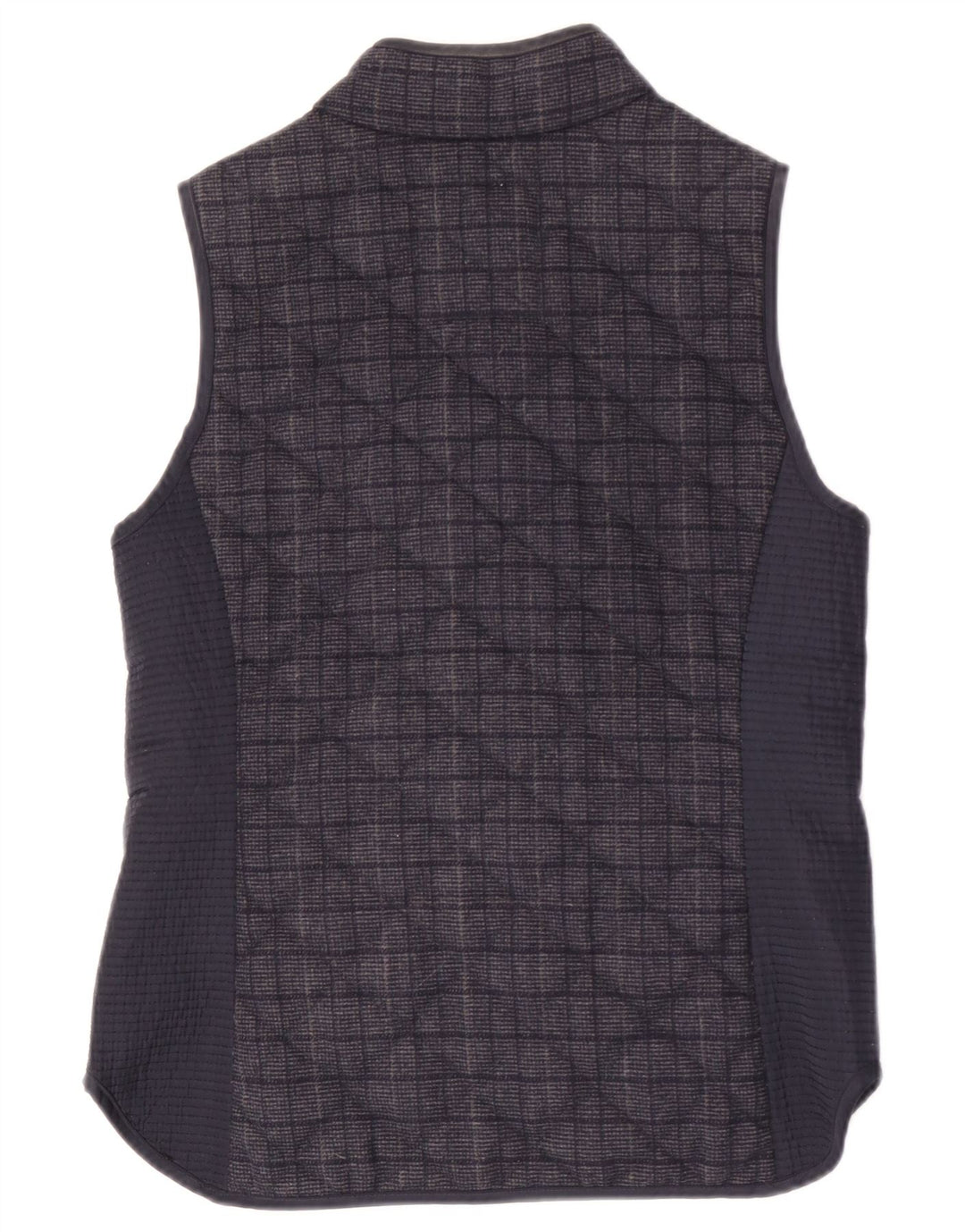 Crew Clothing Damska pikowana kamizelka UK 10, mała, granatowa, poliester w kratkę