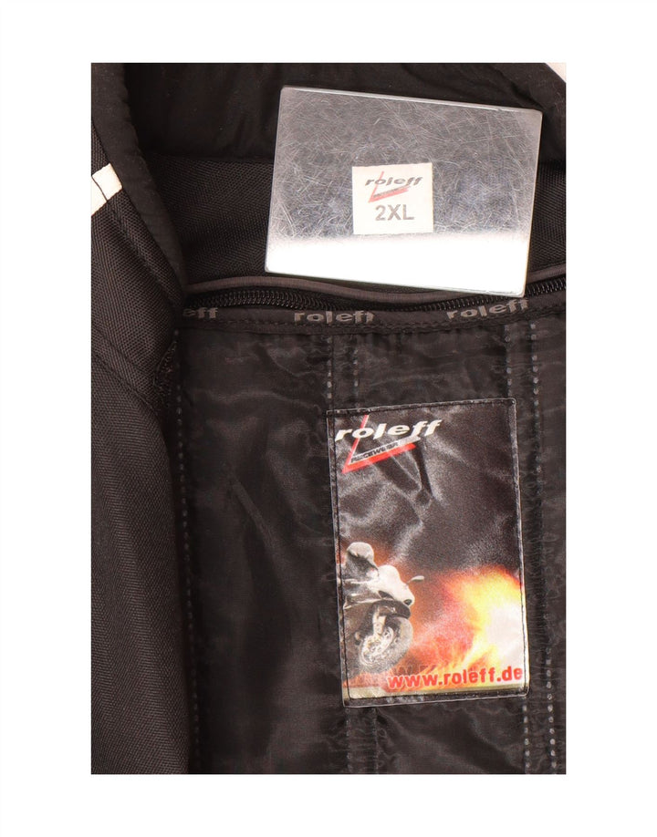 ROLEFF Mens Racer Jacket UK 44 2XL Black Colourblock