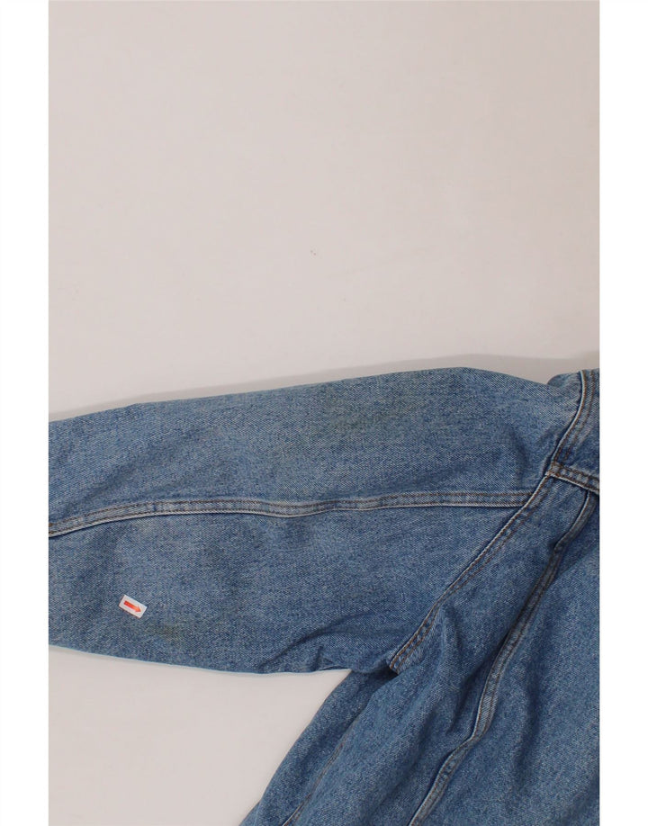 CARRERA Mens Denim Sherpa Jacket UK 36 Small Blue Cotton Classic Vintage Carrera and Second-Hand Carrera from Messina Hembry 