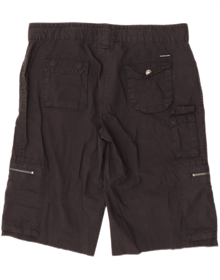 Damskie spodenki cargo Calvin Klein Jeans W32 Średni czarny, bawełniany