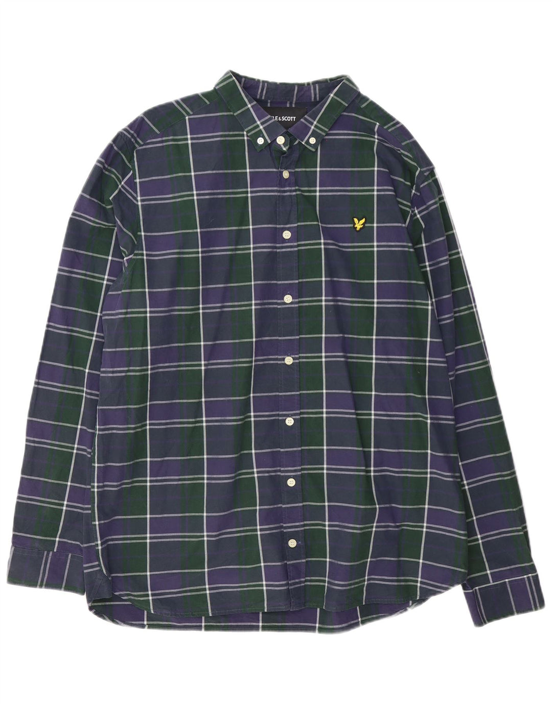 Koszula męska Lyle & Scott 2XL, bawełniana, granatowa w kratkę