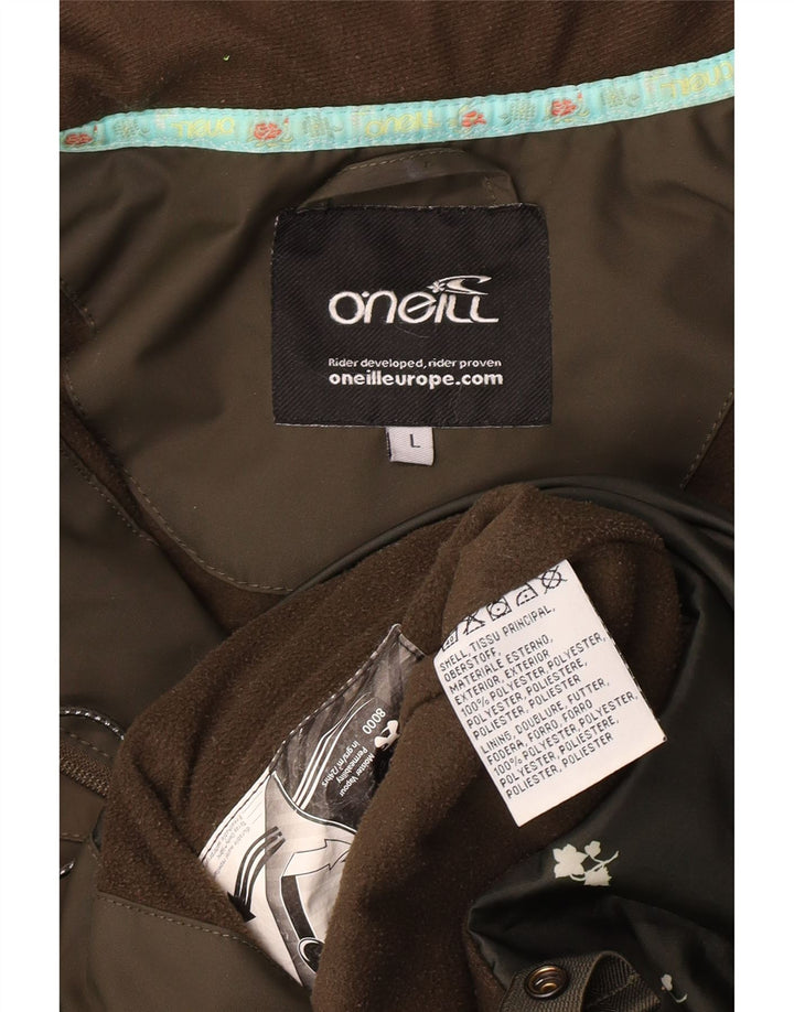Damska kurtka wiatrówka z kapturem O'Neill UK 14, duży poliester khaki