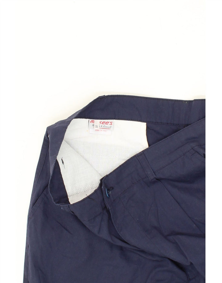 MC KEE'S Mens Pegged Chino Shorts IT 52 XL W38  Navy Blue Vintage MC Kee's and Second-Hand MC Kee's from Messina Hembry 