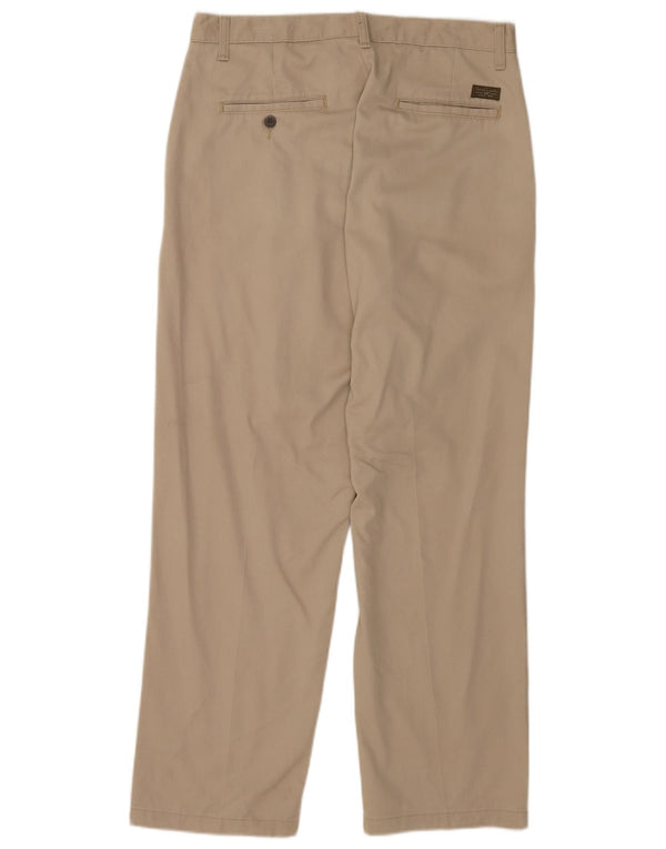 Lee Mens Straight Chino Trousers W33 L30 Beige Cotton