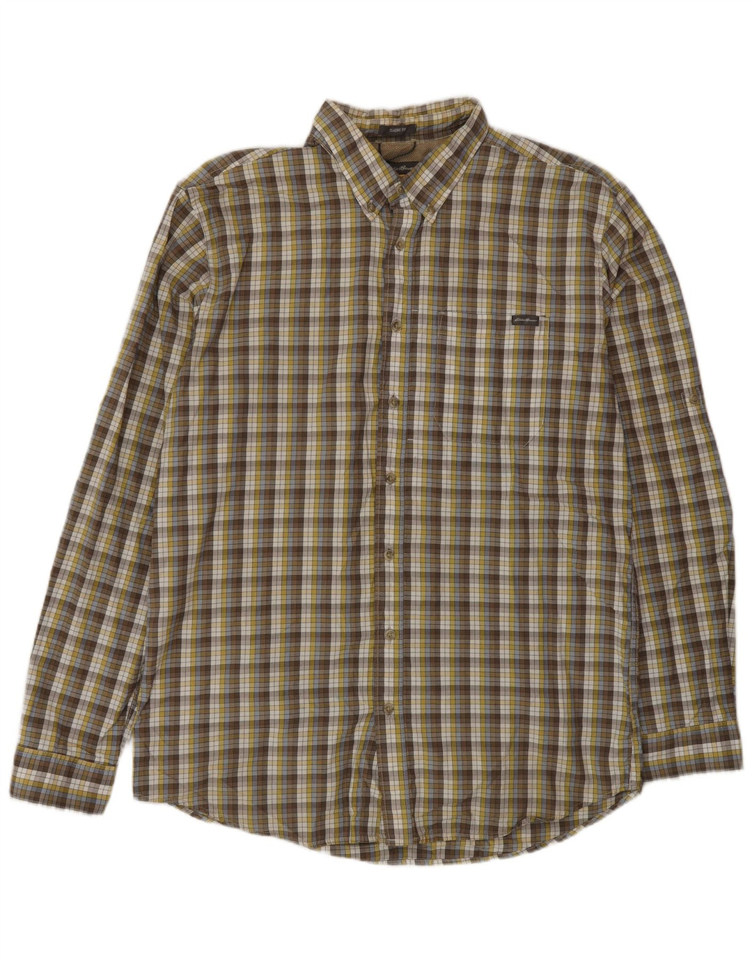 Eddie Bauer Męska koszula flanelowa o klasycznym kroju, duża, wielokolorowa w kratę
