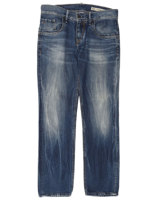 TOMMY HILFIGER Męskie jeansy Scanton Slim W32 L31 Niebieskie bawełniane