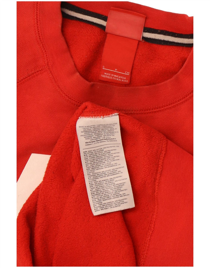 Męski sweter z grafiką Nike, mały, czerwony, bawełniany