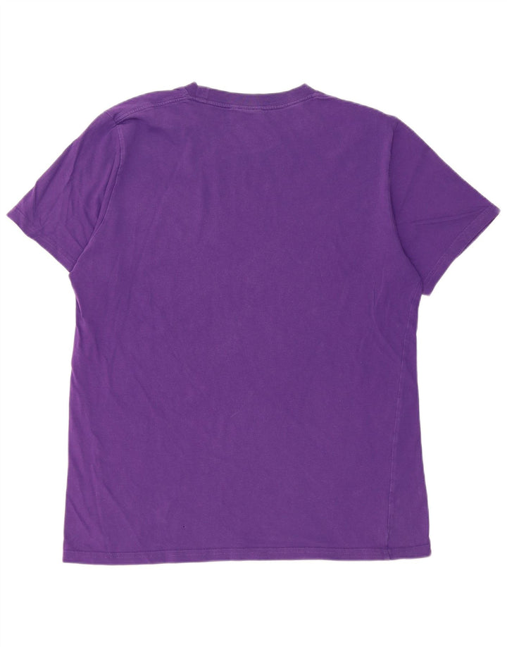 Męski T-shirt z grafiką Carhartt, duży, fioletowy