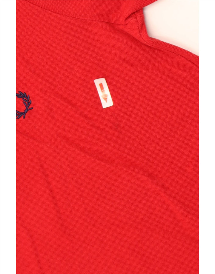 Męska koszulka polo do rugby Fred Perry, średnia czerwona, bawełniana