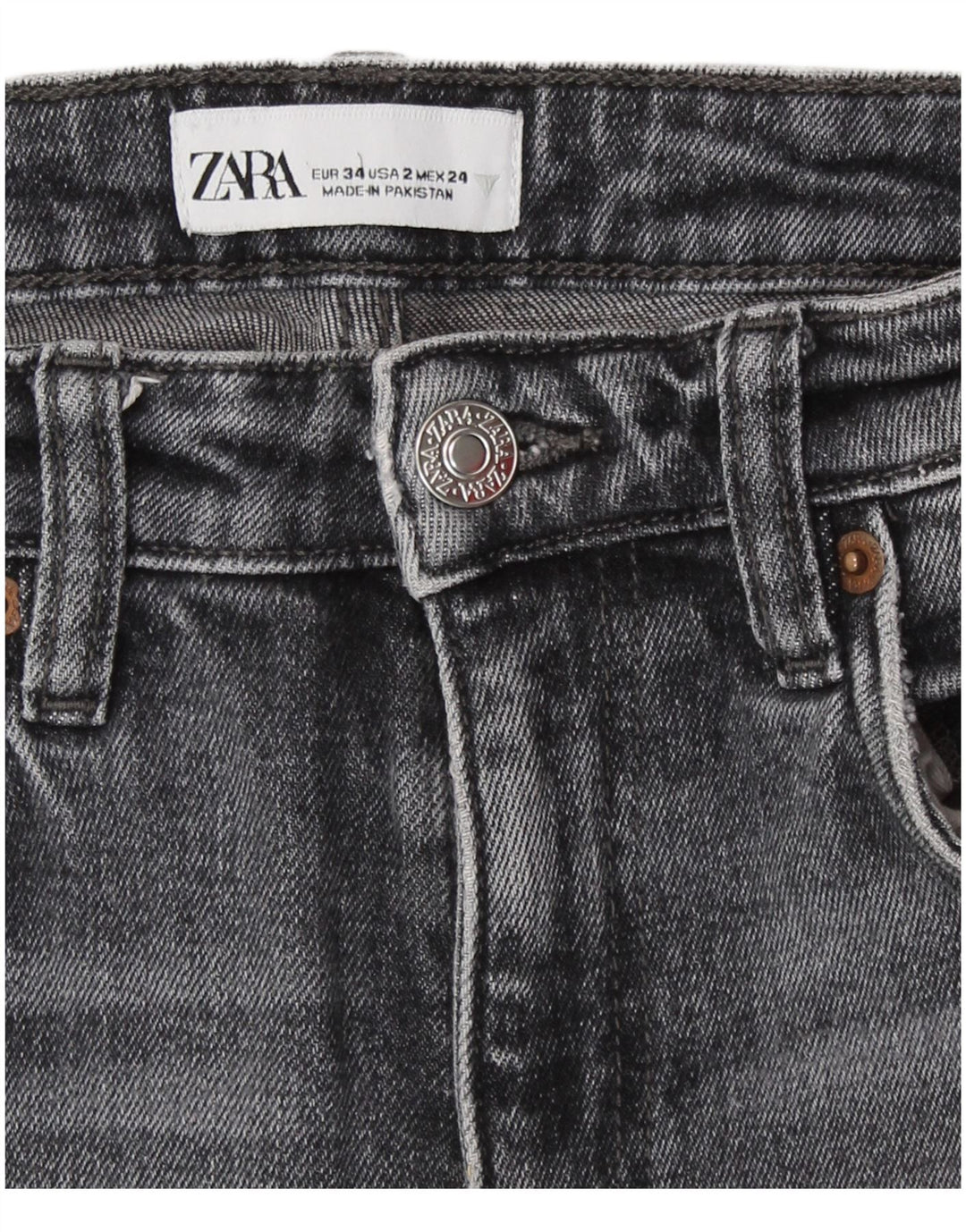 Jeansy damskie Bootcut Zara EU 34 2XS W24 L26 Szare