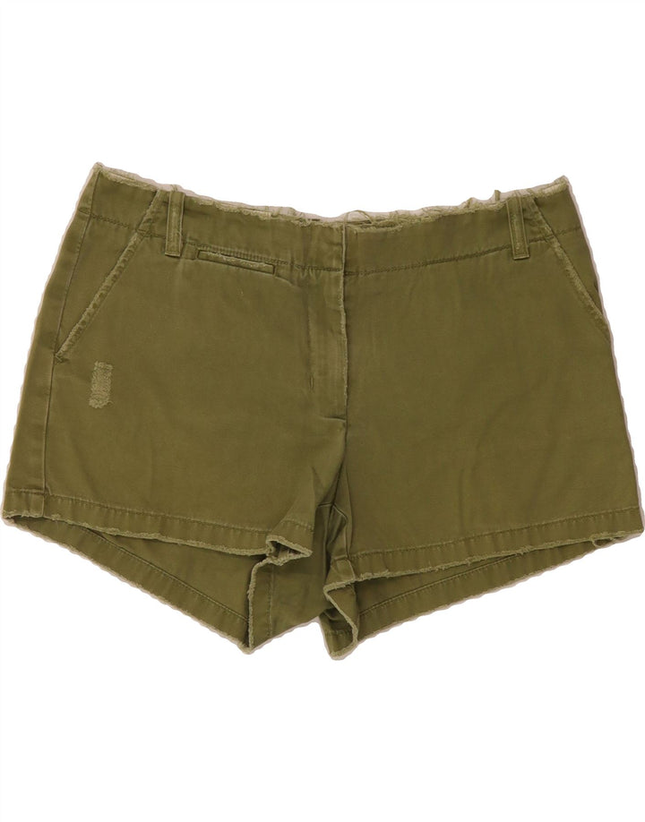 J. CREW Womens Low Fit Chino Shorts US 8 Medium W32  Khaki Cotton Vintage J. Crew and Second-Hand J. Crew from Messina Hembry 