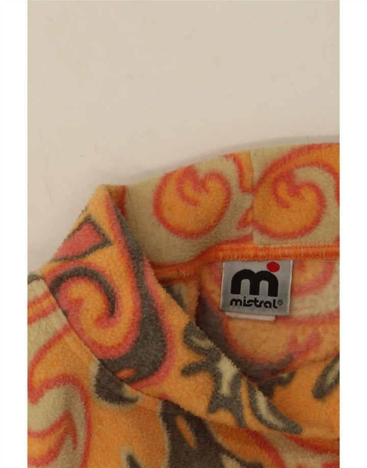 Męski sweter polarowy Mistral, duży, pomarańczowy paisley