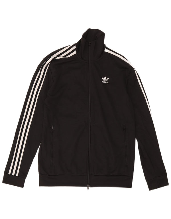 Adidas Męska bluza dresowa, mała, czarna, poliestrowa