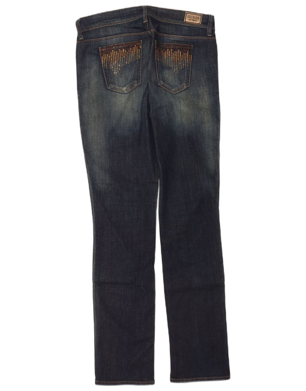 Guess Damskie Cigarette Skinny Jeans W30 L33 Granatowa Bawełna