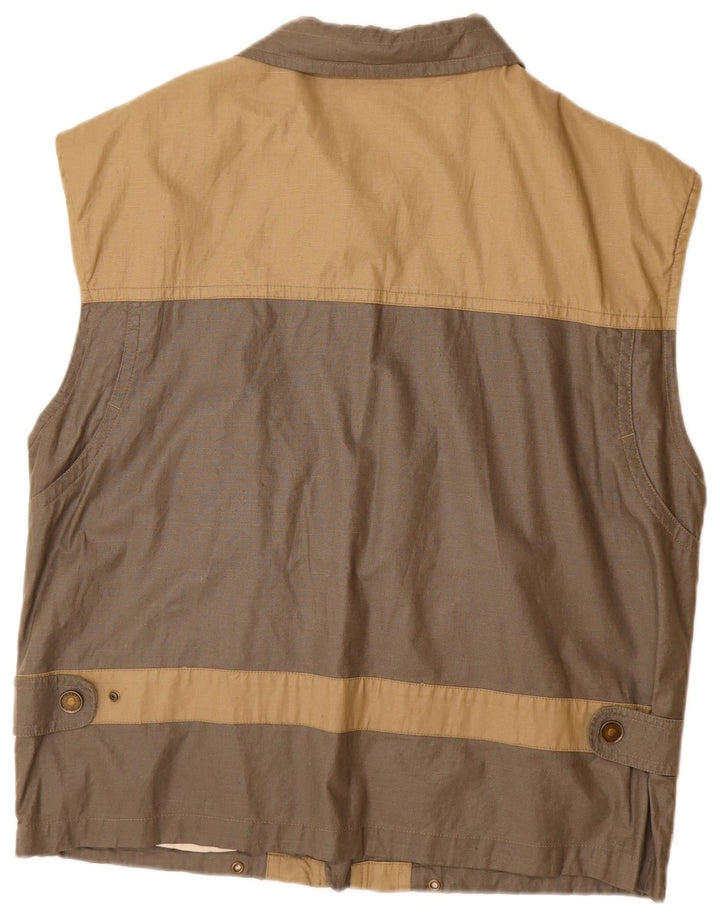Kamizelka męska VINTAGE UK 38, bawełniana w kolorze średniego beżu