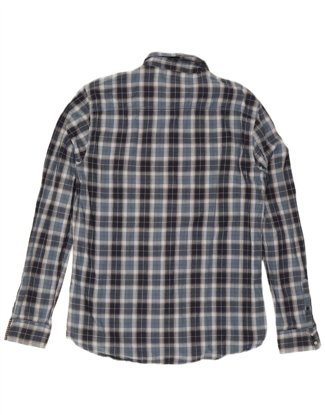Koszula flanelowa męska Guess UK 42, duża, niebieska, bawełniana w kratę