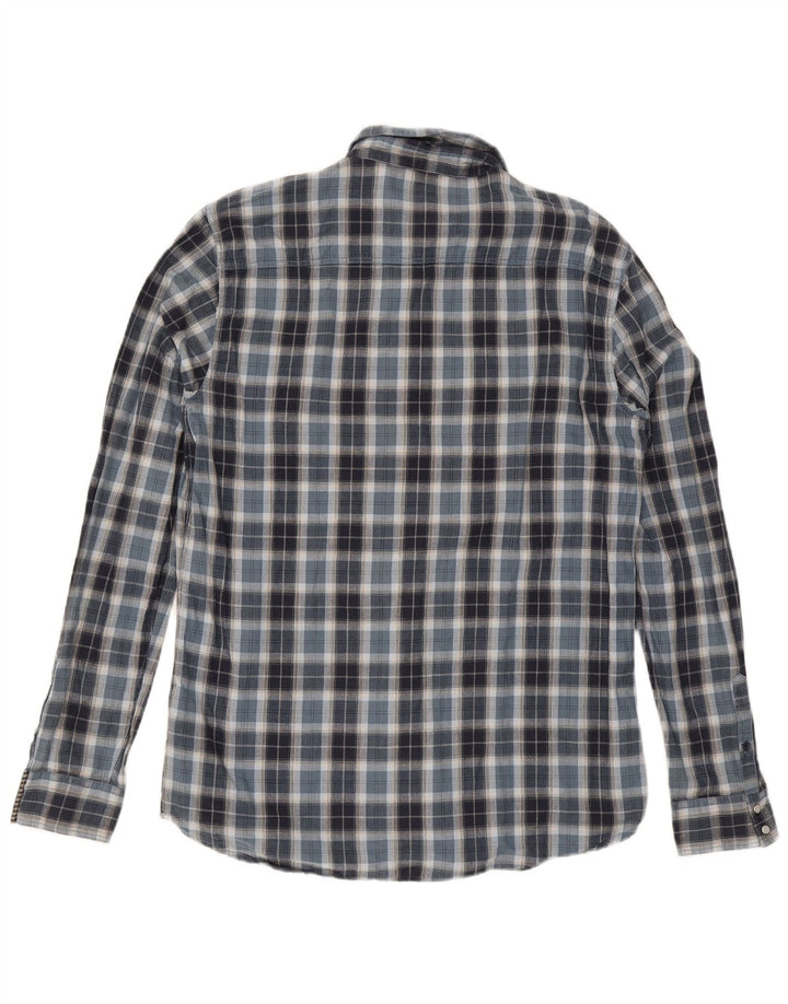 Koszula flanelowa męska Guess UK 42, duża, niebieska, bawełniana w kratę