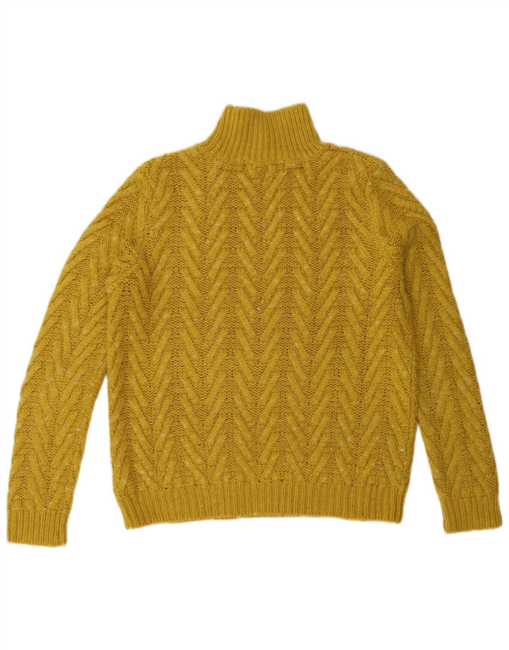 Marks & Spencer Damski sweter z golfem UK 12, średni żółty