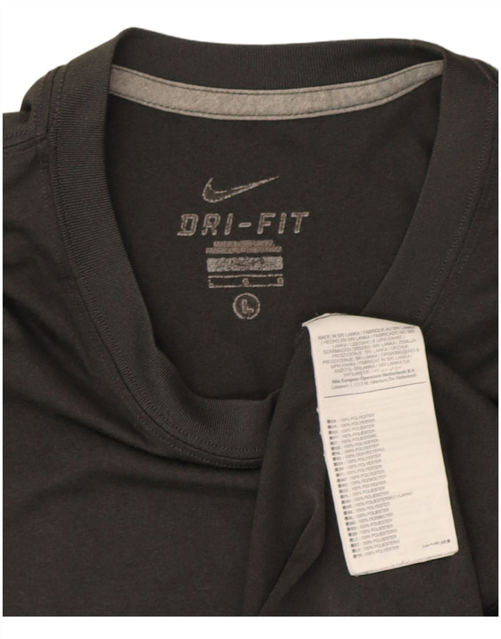Męski T-shirt Nike Dri Fit, duży, szary, poliestrowy