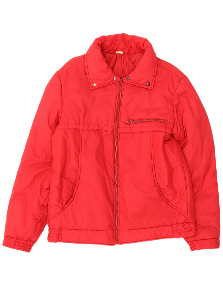 Damska kurtka ocieplana w stylu vintage IT 50 XL, czerwony poliester