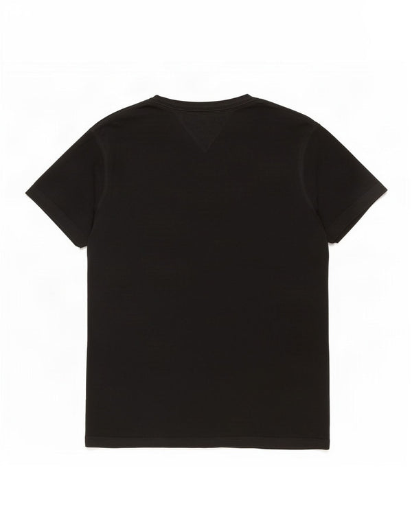 Męski T-shirt z grafiką Tommy Hilfiger, duży, czarny, bawełniany