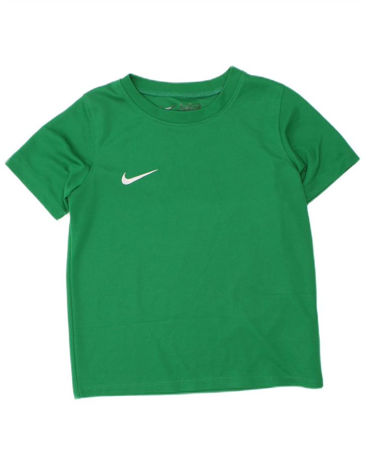 T-shirt chłopięcy Nike na 5-6 lat, zielony, poliestrowy