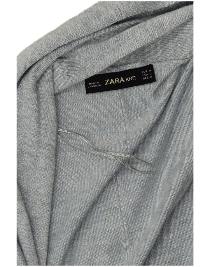 Sweter damski Zara z otwartym kardiganem UK 14 Średni szary wiskoza
