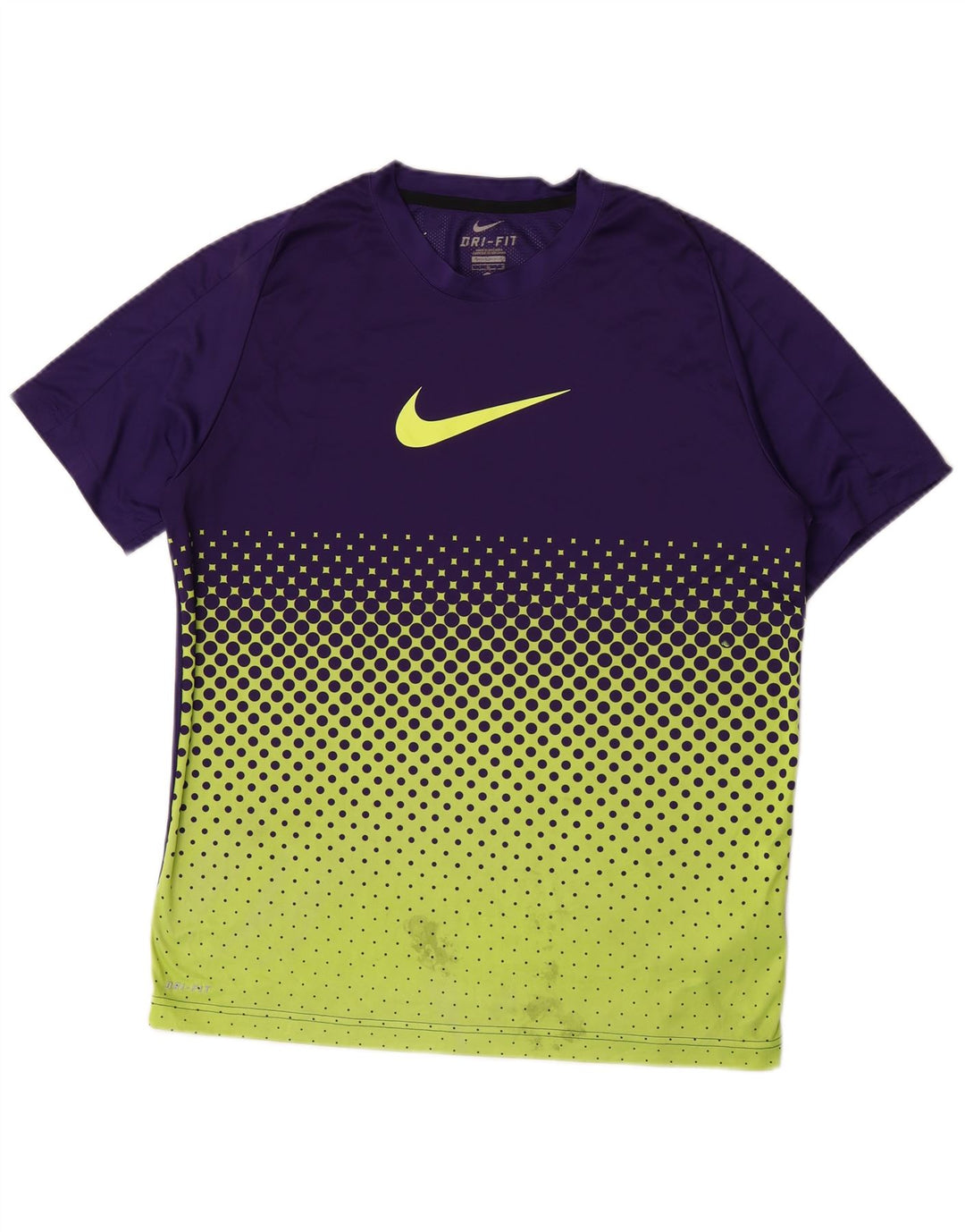 Męski T-shirt Nike Dri Fit z grafiką, duży, fioletowy, geometryczny poliester