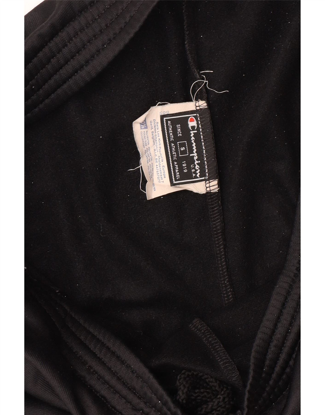 Męskie spodnie dresowe CHAMPION z grafiką, małe, czarne, poliestrowe