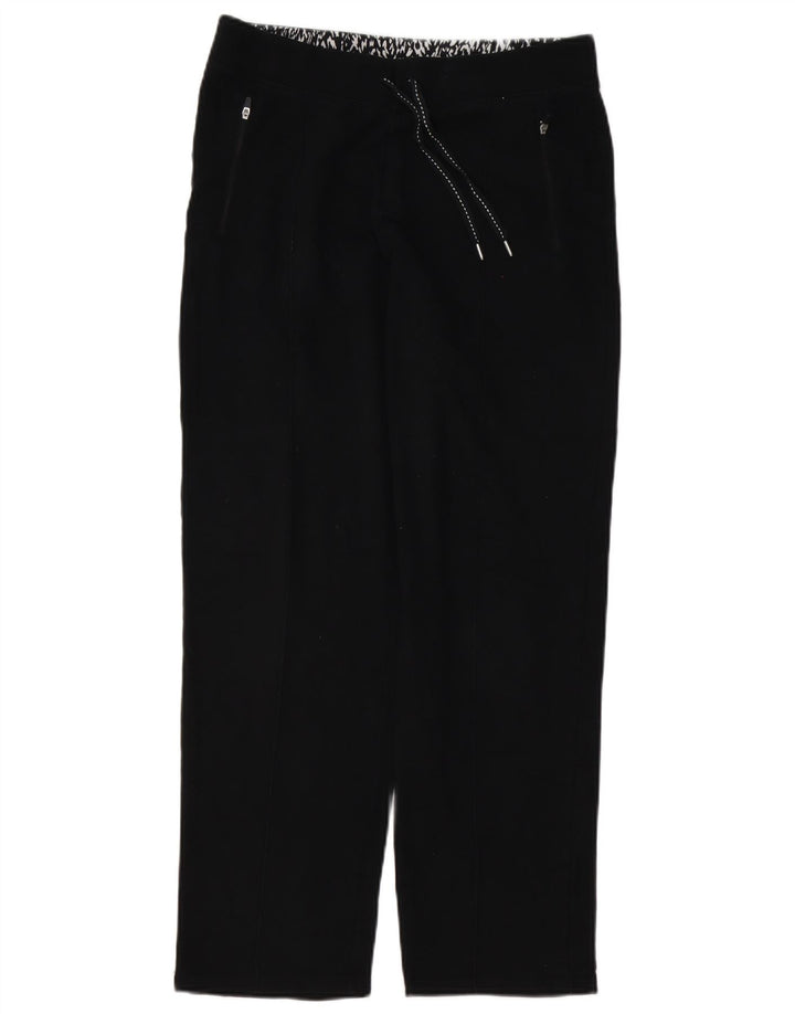 Damskie spodnie dresowe MARKS & SPENCER UK 12, średnie, czarne, bawełniane