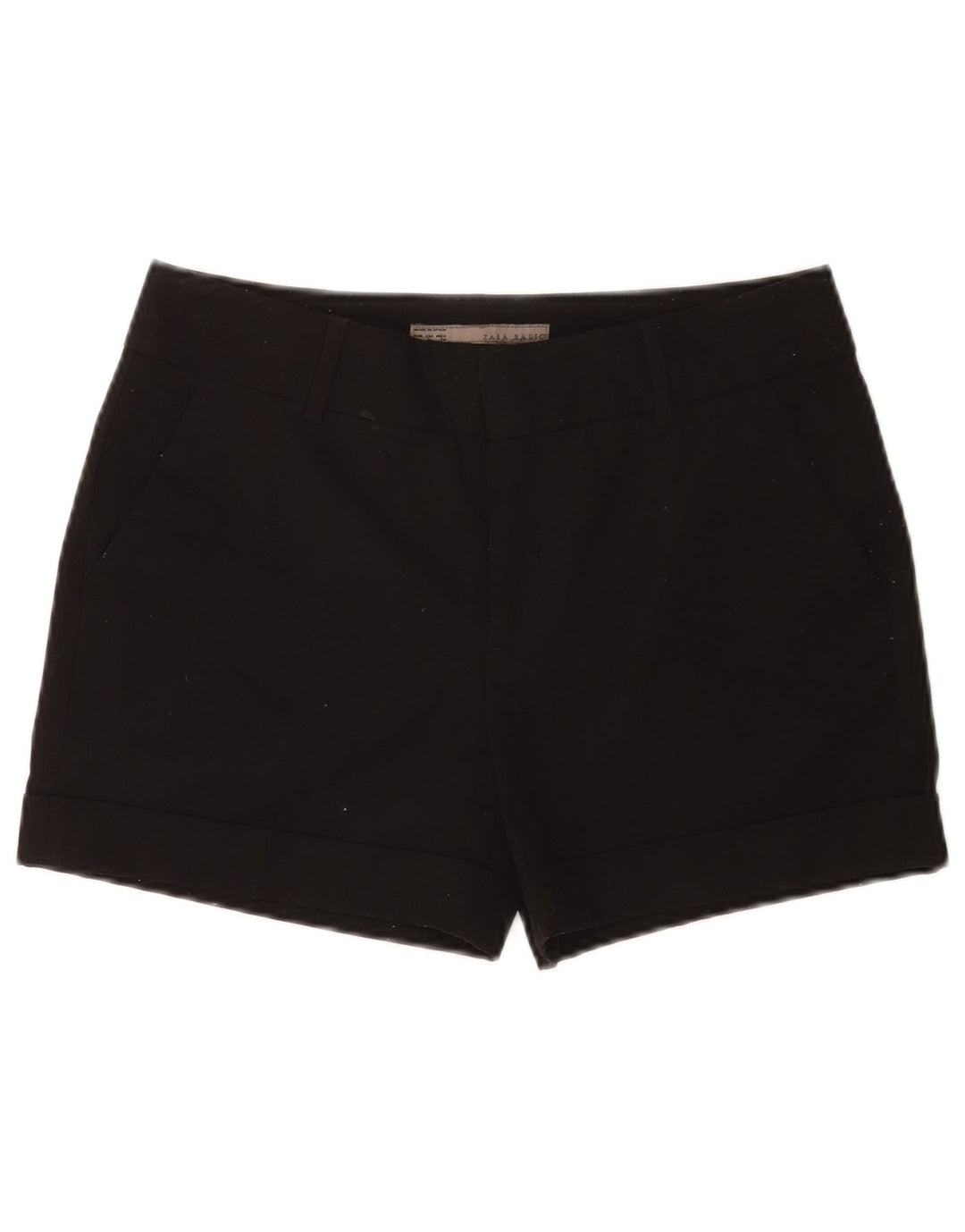 Damskie spodenki chino Zara, średnie W28, czarny poliester