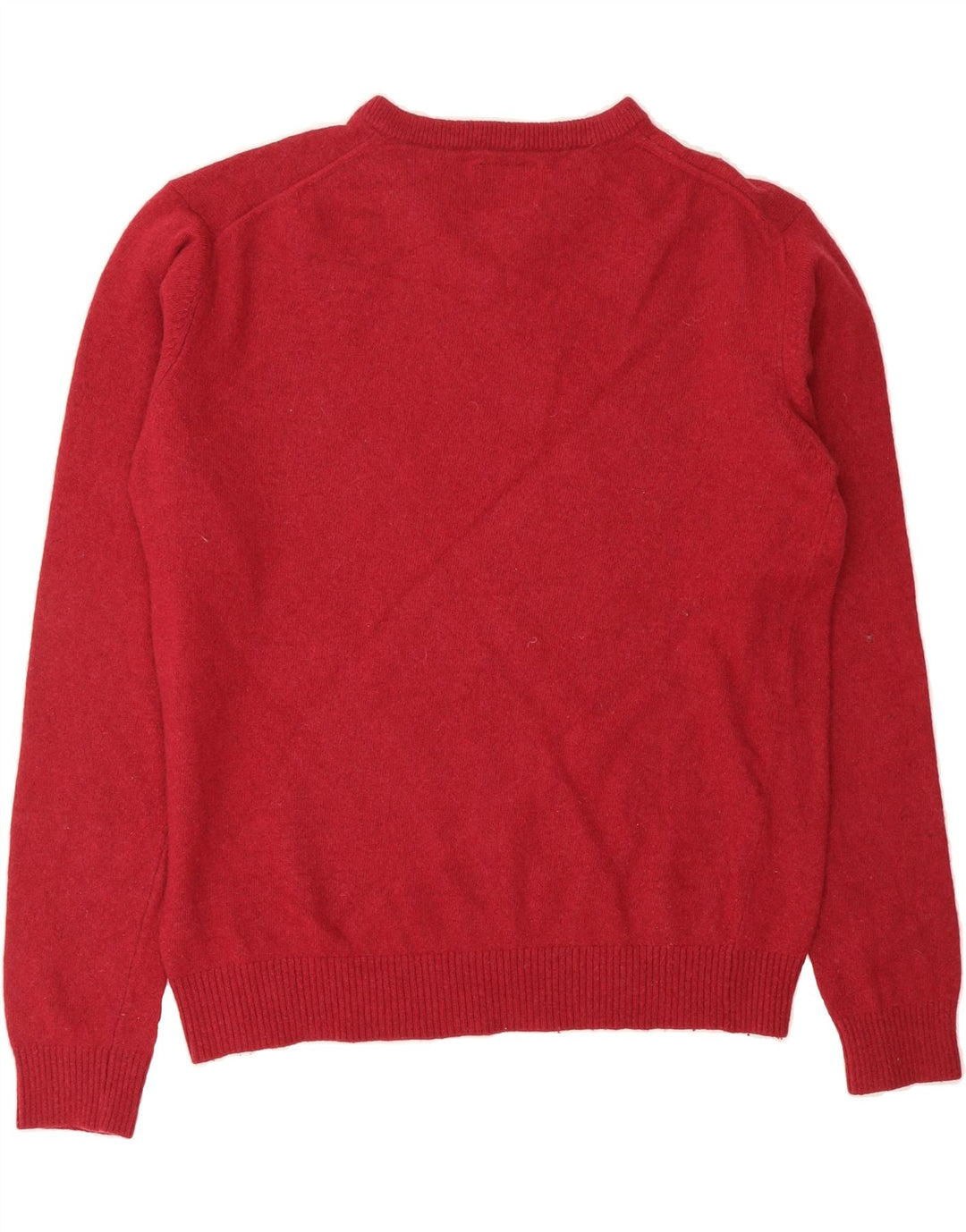 JOULES Mens V-Neck Jumper Sweater Large Red Wool Vintage Joules and Second-Hand Joules from Messina Hembry 
