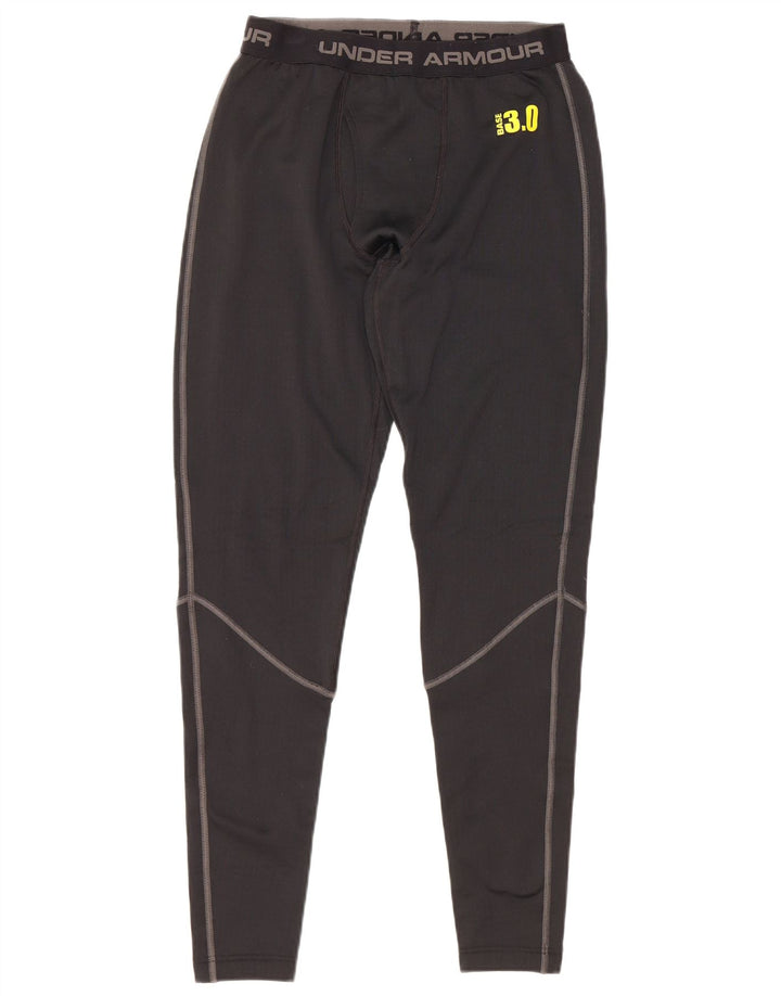Męskie legginsy Under Armour Cold Gear z grafiką, średni czarny poliester