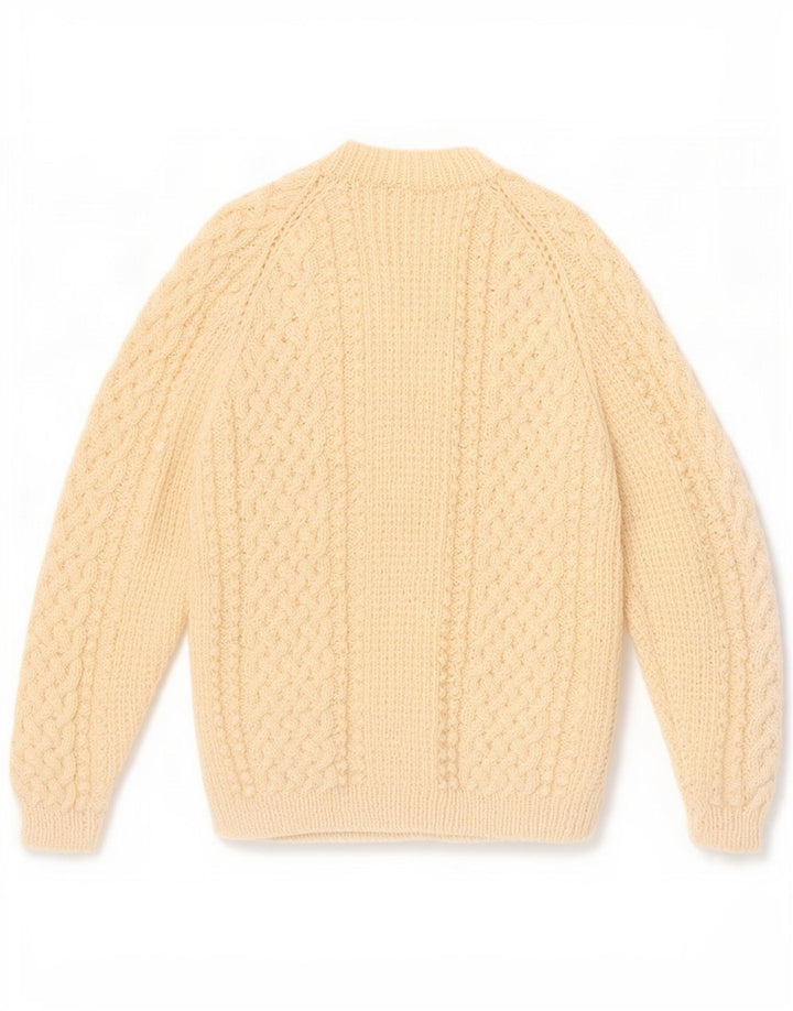 Sweter damski w stylu vintage, UK 12, średni, w kolorze złamanej bieli