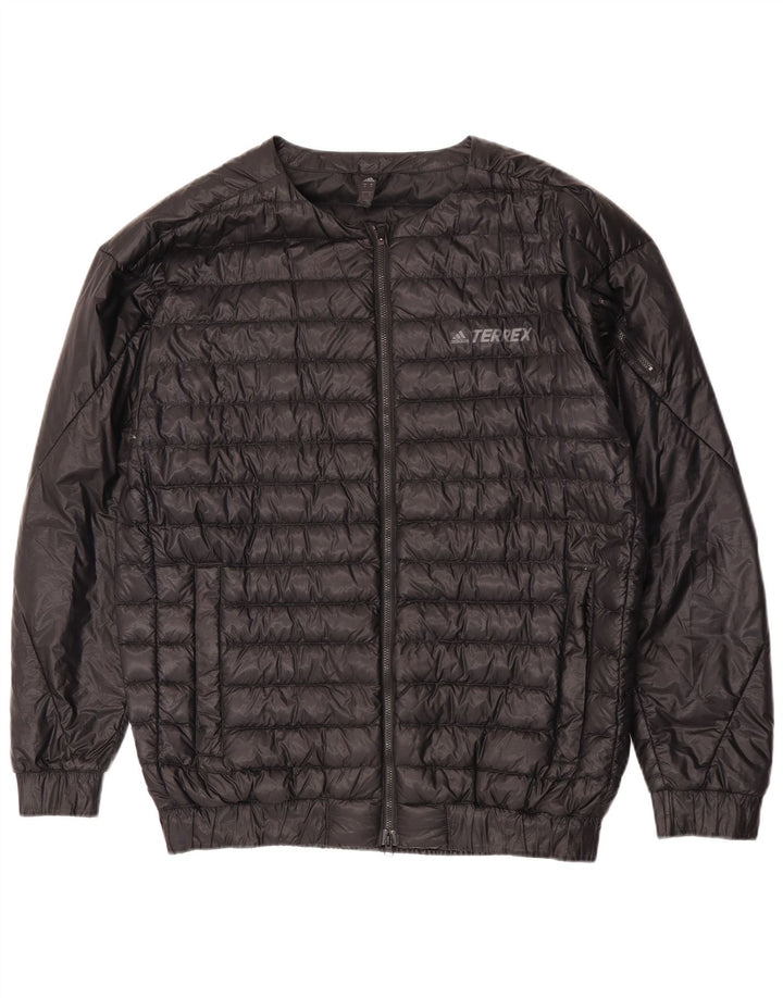 Męska wyściełana kurtka Adidas UK 38 Średni czarny nylon