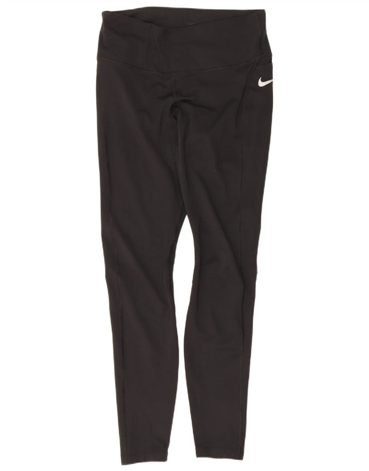 Damskie legginsy Nike Dri Fit UK 12, średni czarny poliester
