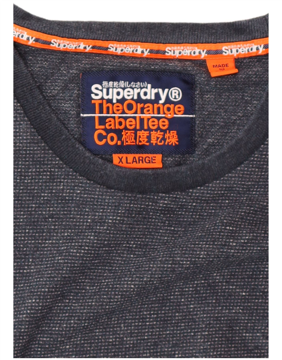 SUPERDRY Męski T-shirt Top XL Granatowy