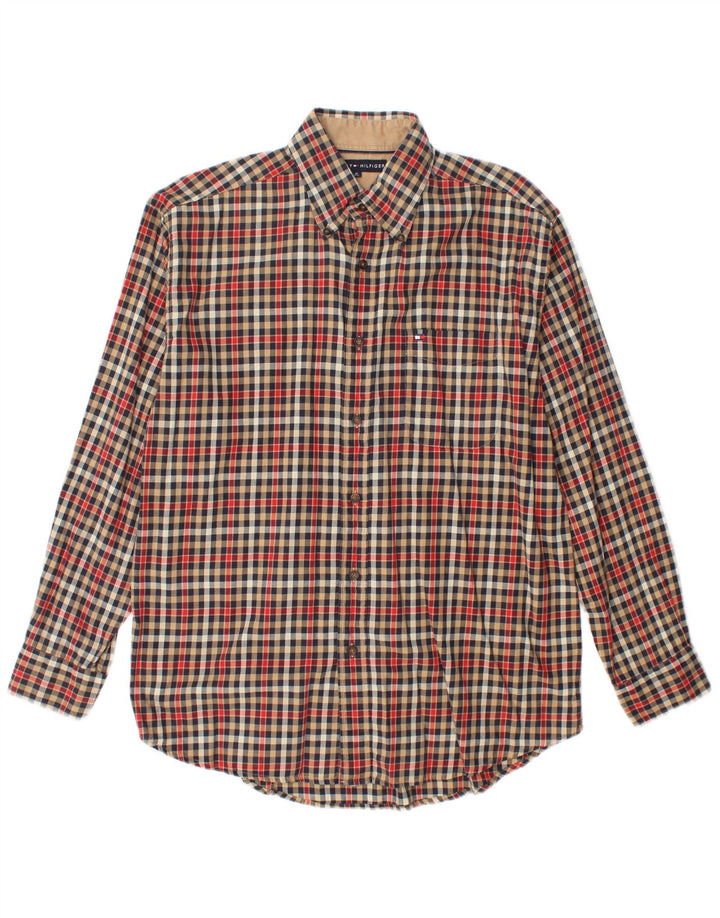TOMMY HILFIGER Mens Flannel Shirt Medium Multicoloured Check Cotton