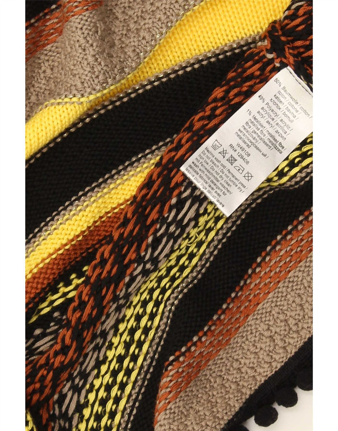 Vintage damski sweter bolerko UK 14, średni, wielokolorowy geometryczny