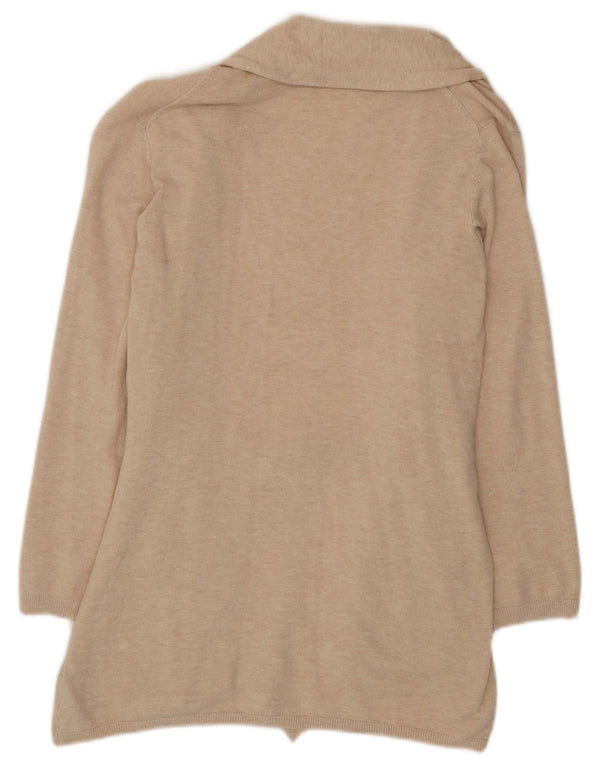 Damski sweter o przedłużonym fasonie Zara UK 12, średni beż, wiskoza
