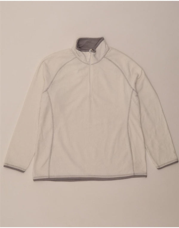 MOUNTAIN WAREHOUSE Damski sweter polarowy z zamkiem błyskawicznym, UK 18 XL, biały poliester
