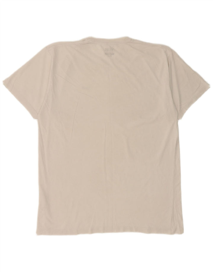 Męski T-shirt Vans o klasycznym kroju, duży, biały, bawełniany