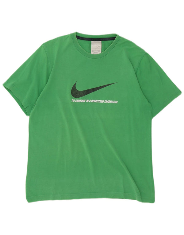 Męska koszulka z grafiką Nike Top UK 39/41 Średnia zielona bawełna