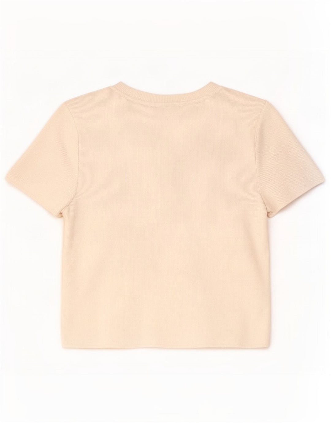 Damski krótki t-shirt Zara UK 12, średnia biała wiskoza