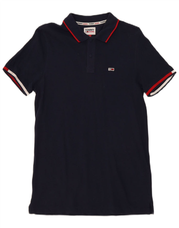 Męska koszulka polo Tommy Hilfiger, średnia, granatowa, bawełniana