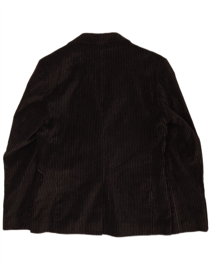 Vincent Męski 2-częściowy garnitur z 2 guzikami IT 48 Medium W30 L32 Czarne prążki