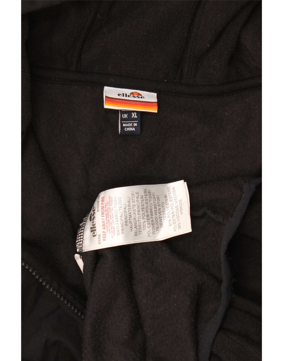 Męski sweter z kapturem Ellesse XL, czarny, poliestrowy
